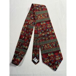 Vintage metropolitan museum of art Floral Paisley Silk Tie multi Pattern Necktie